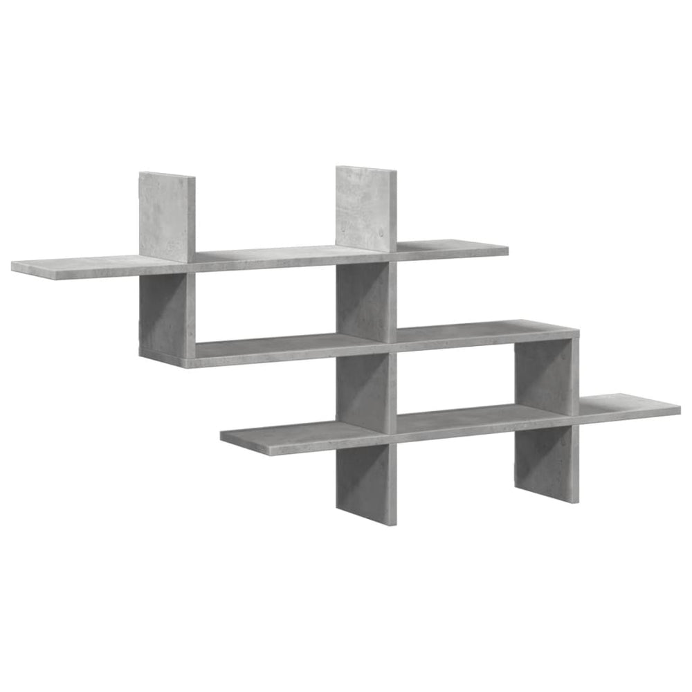 Betongraues Wandregal 124,5 cm
