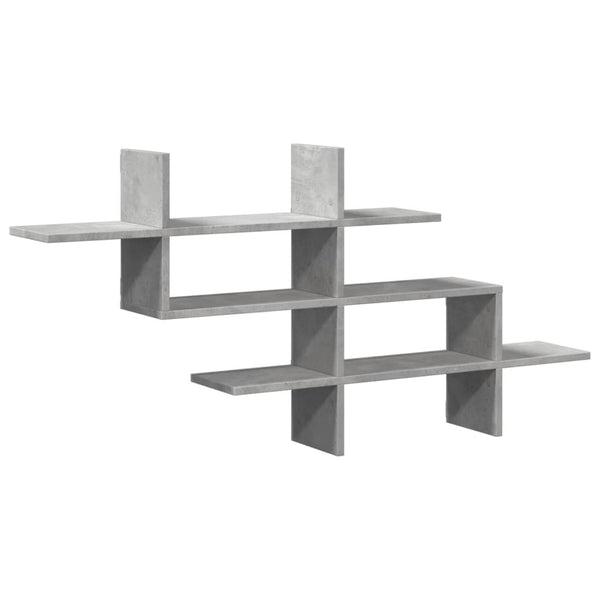 Betongraues Wandregal 124,5 cm
