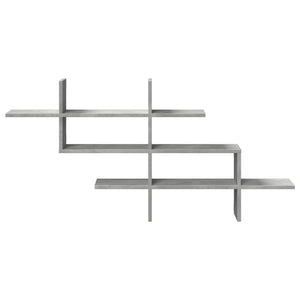 Betongraues Wandregal 124,5 cm