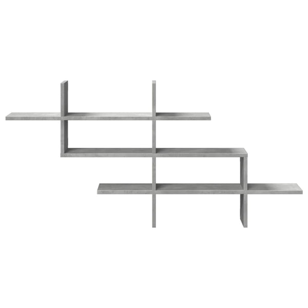 Betongraues Wandregal 124,5 cm