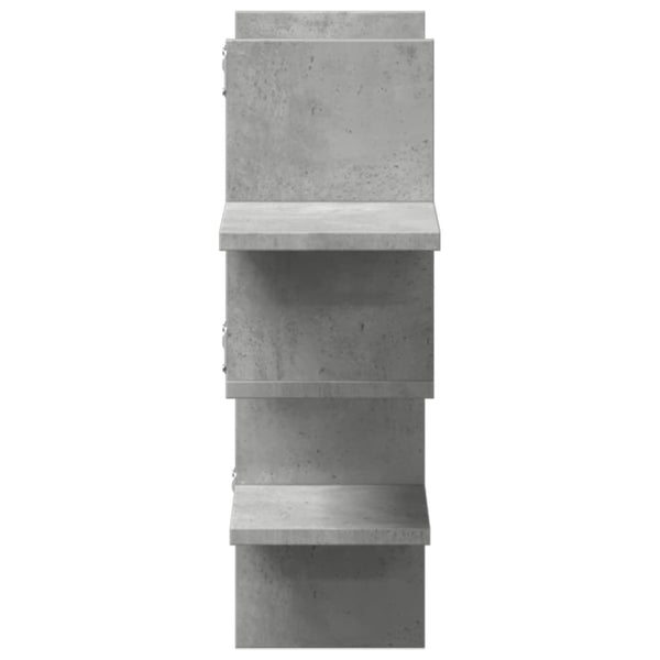 Betongraues Wandregal 124,5 cm