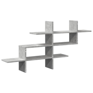Betongraues Wandregal 124,5 cm