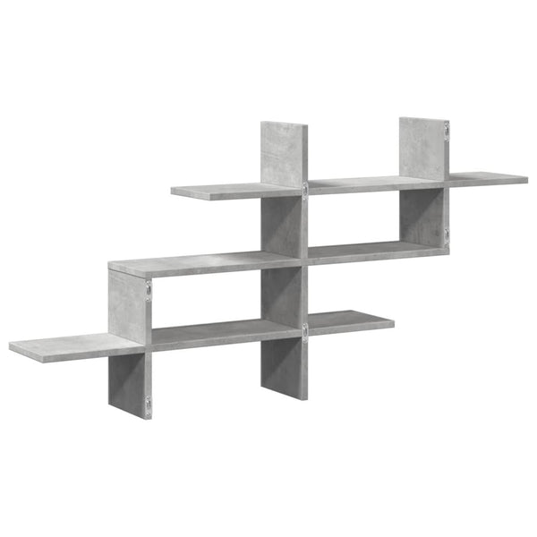 Betongraues Wandregal 124,5 cm