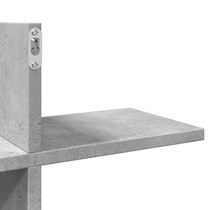 Betongraues Wandregal 124,5 cm