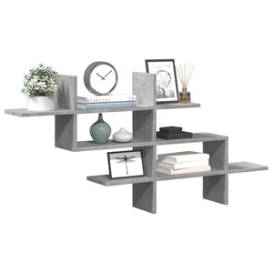 Betongraues Wandregal 124,5 cm