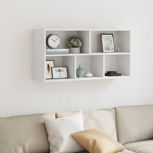Weißes Wandregal 100x25x50 cm