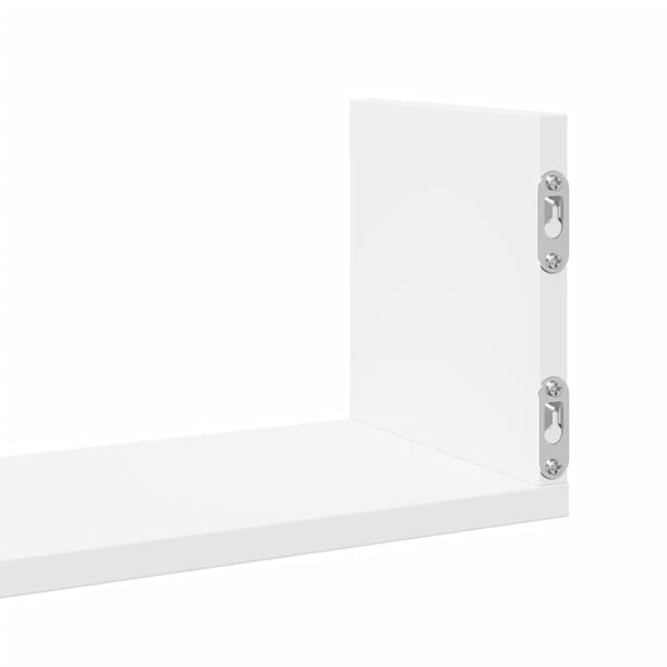 Weiße Wandregale, 3er Set, 58 cm