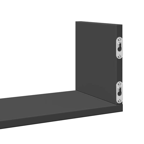 Schwarze Wandregale 3er Set