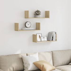 Wandregale 3er Set Sonoma Eiche