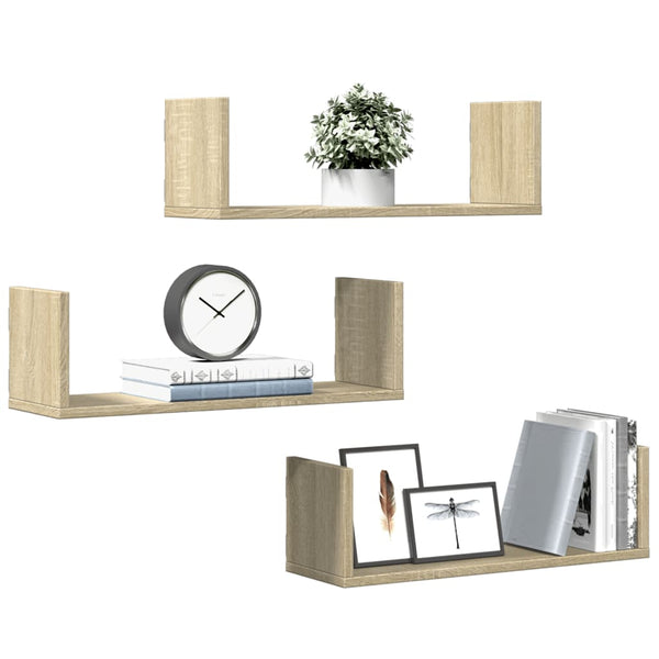 Wandregale 3er Set Sonoma Eiche
