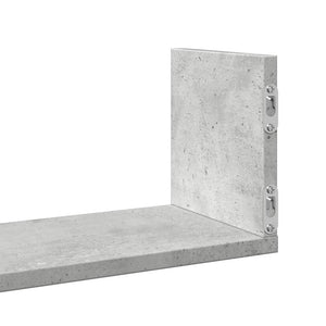 Betongraue Wandregale, 3er Set