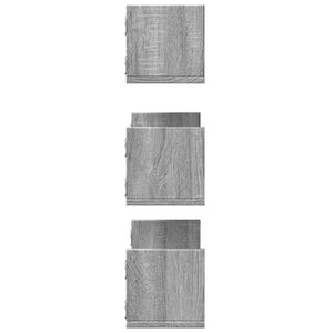 Wandregale Grau Sonoma 3er Set