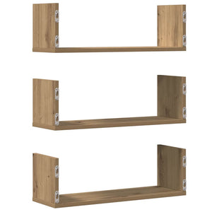 Wandregale 3er Set Artisan Eiche