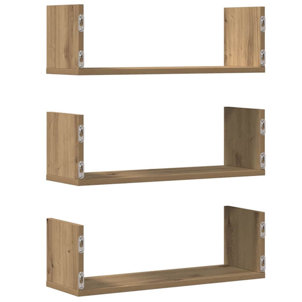 Wandregale 3er Set Artisan Eiche
