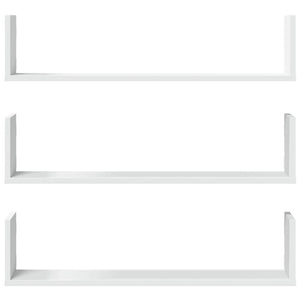 Weiße Wandregale, 3er Set, 80 cm