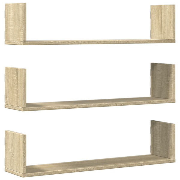 Wandregale 3er Set Sonoma Eiche 80cm