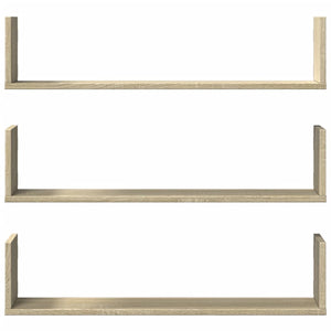 Wandregale 3er Set Sonoma Eiche 80cm