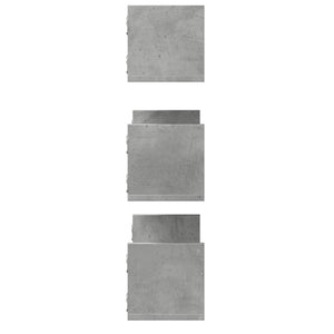 vidaXL Étagères murales 3 pcs Gris béton 80x18x18 cm Bois d'ingénierie