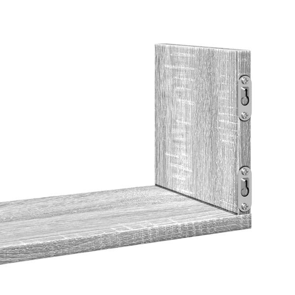 Wandregale 3er Set Grau Sonoma 80cm