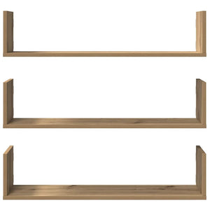 Wandregale 3er Set Artisan Eiche 80cm