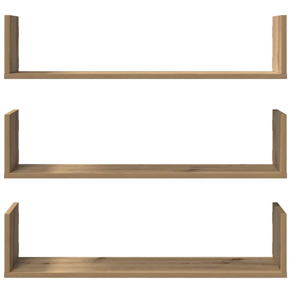 Wandregale 3er Set Artisan Eiche 80cm