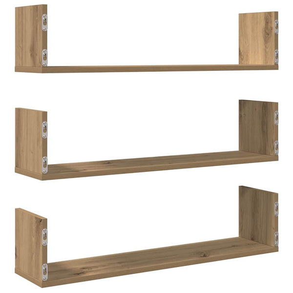 Wandregale 3er Set Artisan Eiche 80cm