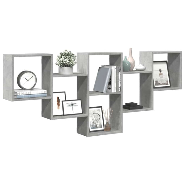 vidaXL Étagère murale gris béton 159x18x66 cm Bois d'ingénierie