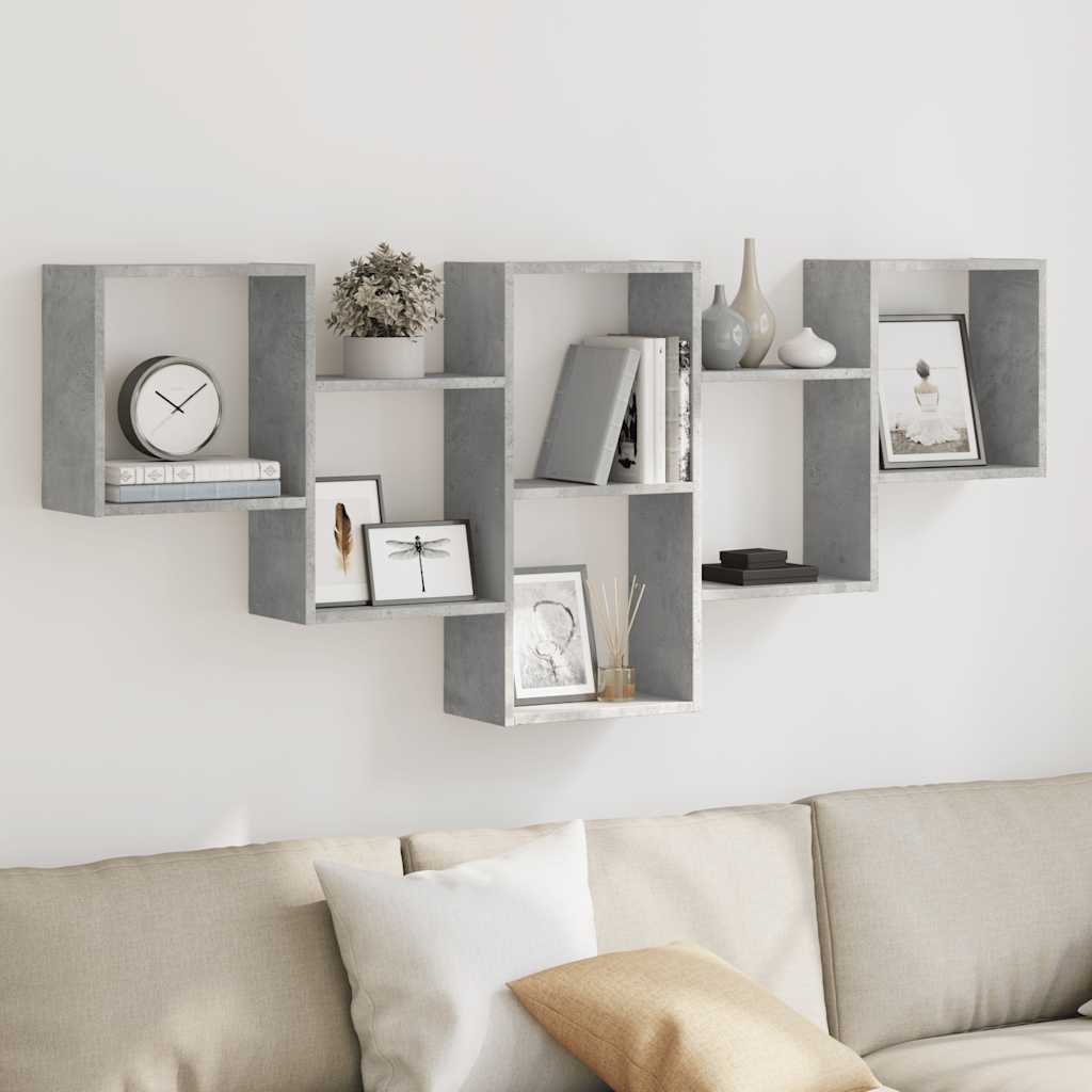 vidaXL Étagère murale gris béton 159x18x66 cm Bois d'ingénierie