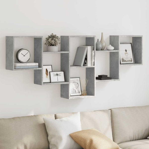vidaXL Étagère murale gris béton 159x18x66 cm Bois d'ingénierie