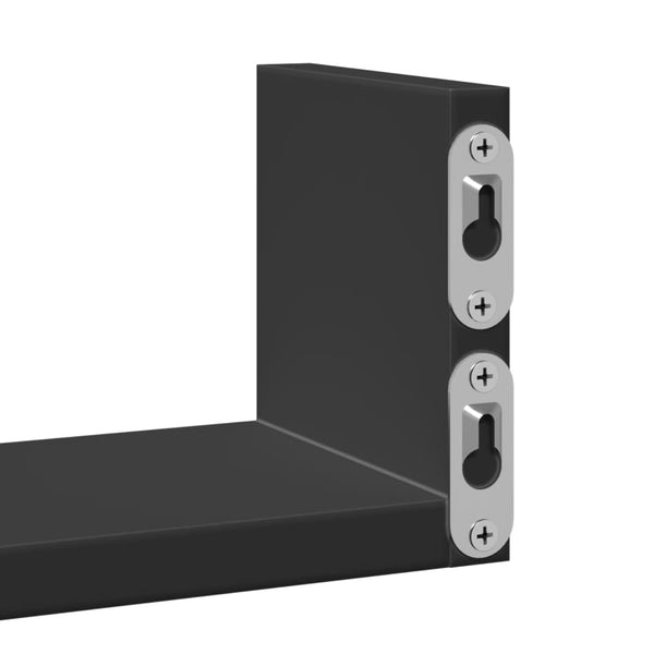 Schwarze Wandregale, 3er Set