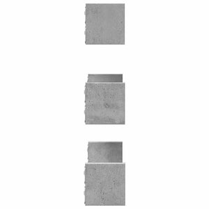 Wandregal 3er Set Betongrau