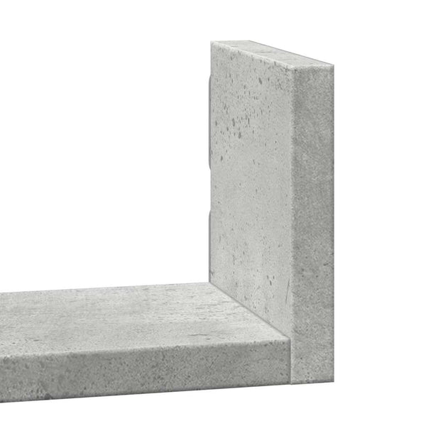 Wandregal 3er Set Betongrau