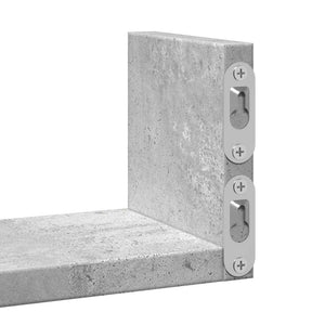 Wandregal 3er Set Betongrau