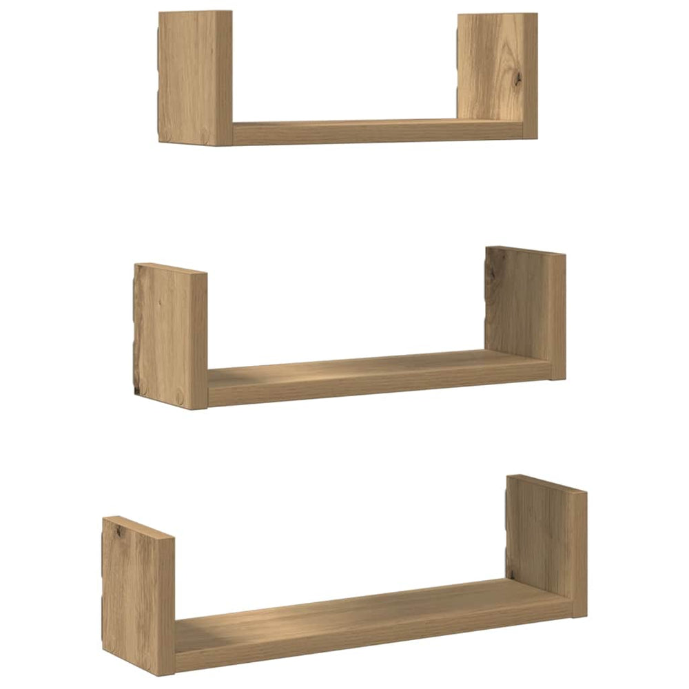 Wandregale 3er Set Eiche