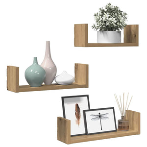 Wandregale 3er Set Eiche