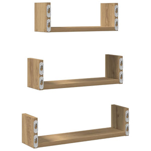 Wandregale 3er Set Eiche