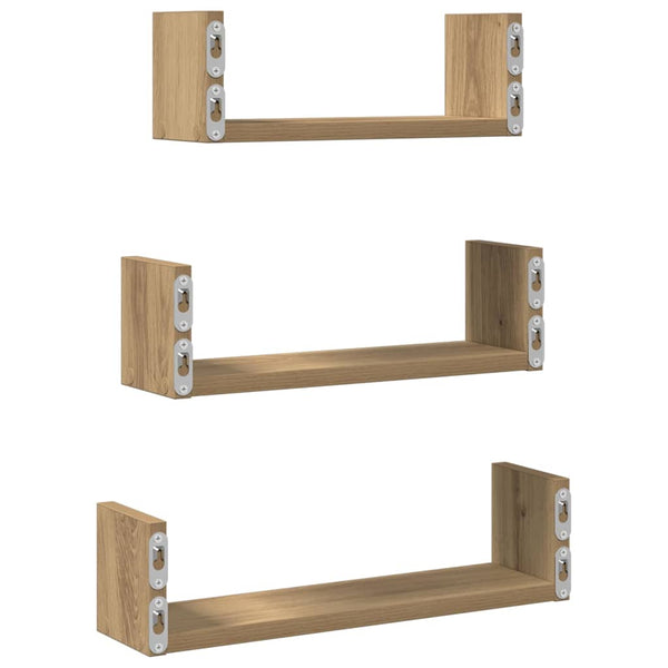 Wandregale 3er Set Eiche