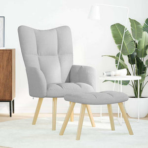 Relaxsessel mit Hocker, Wolkengrau