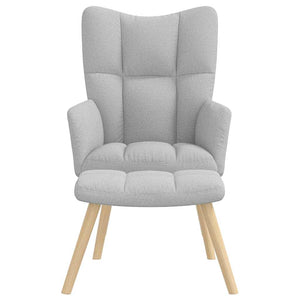 Relaxsessel mit Hocker, Wolkengrau
