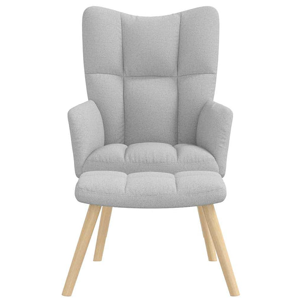 Relaxsessel mit Hocker, Wolkengrau