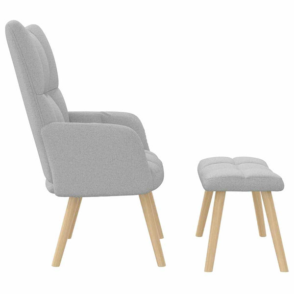 Relaxsessel mit Hocker, Wolkengrau