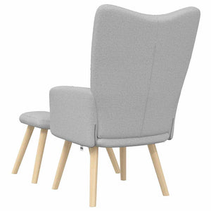 Relaxsessel mit Hocker, Wolkengrau