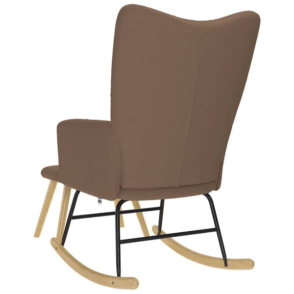 Schaukelstuhl mit Hocker Braun
