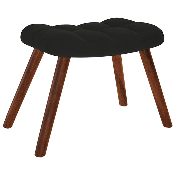 vidaXL Rocking Chair with Footrest Black Velvet