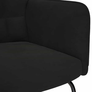 vidaXL Rocking Chair with Footrest Black Velvet