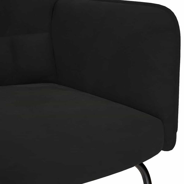 vidaXL Rocking Chair with Footrest Black Velvet