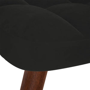 vidaXL Rocking Chair with Footrest Black Velvet