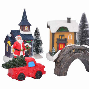 Weihnachtliche Tischdekoration mit LED