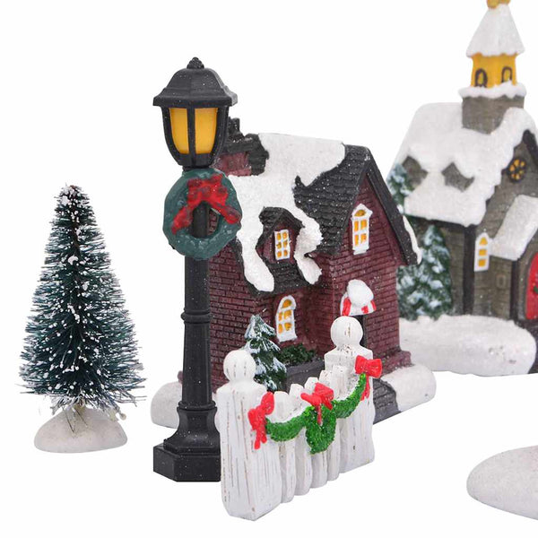 Weihnachtliche Tischdekoration mit LED