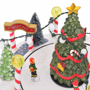 Weihnachtsdorf Dekoration mit Lichtern